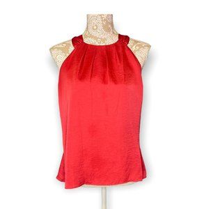 Violet & Claire brand women's satin red tank top size medium.